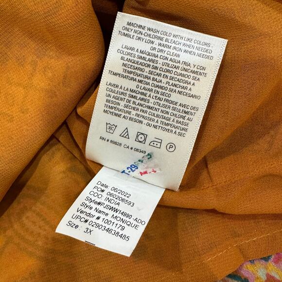 JESSICA SIMPSOM Monique Top Size 3X Kimono Sleeve Boho Top - Picture 9 of 10